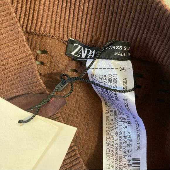 Zara Women's Perforated Seamless Short Leggings Size XS/S - Picture 6 of 8